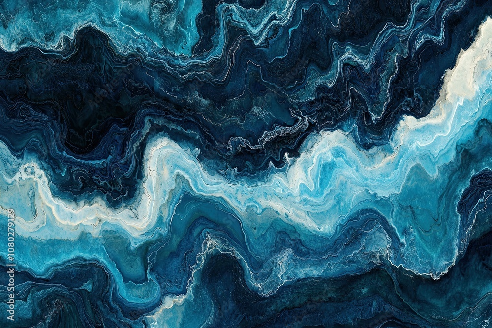 View of ocean waves with dark blue and turquoise colors, an abstract background View of ocean waves with dark blue and turquoise colors, an abstract background