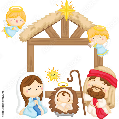 a vector of nativity theme