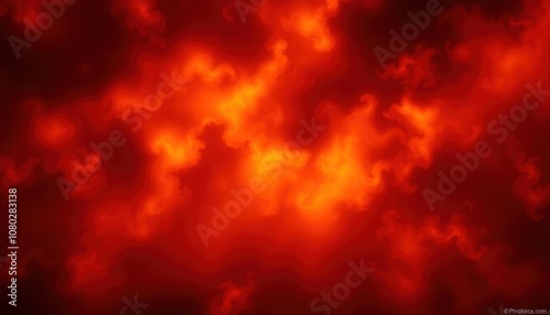 a red fire is seen in the dark sky with clouds