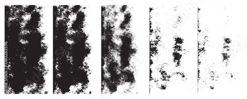 Grimy grunge background black color paint roungh distress textured. Black watercolor painted design on white background. Full frame retro style dirt banner grainy effect. Black and white grunge frame