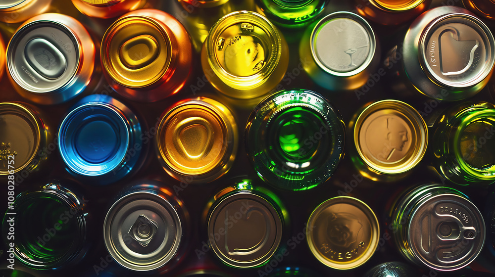 Aluminum lid and bottom cans isolated on white background. lid and bottom canned with water drops. Aluminum lid and bottom cans isolated on white background. lid and bottom canned with water drops.