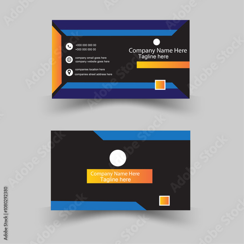 Business card design template, personal and professional 