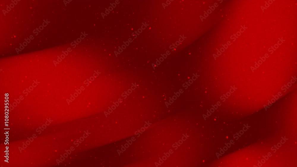 A vivid red abstract background with flowing gradients and sparkling particles, creating an energetic and striking visual for creative projects.