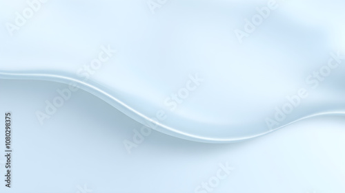 A serene composition with icy blue, pale gray, and silver, with a smooth transition between matte and glossy textures.