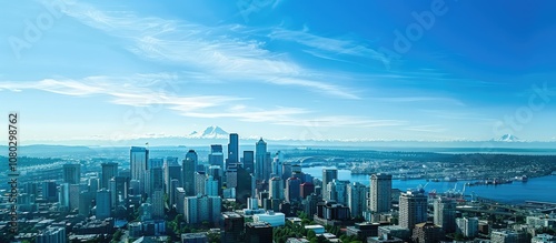 Seattle Skyline with Mount Rainier in the Background