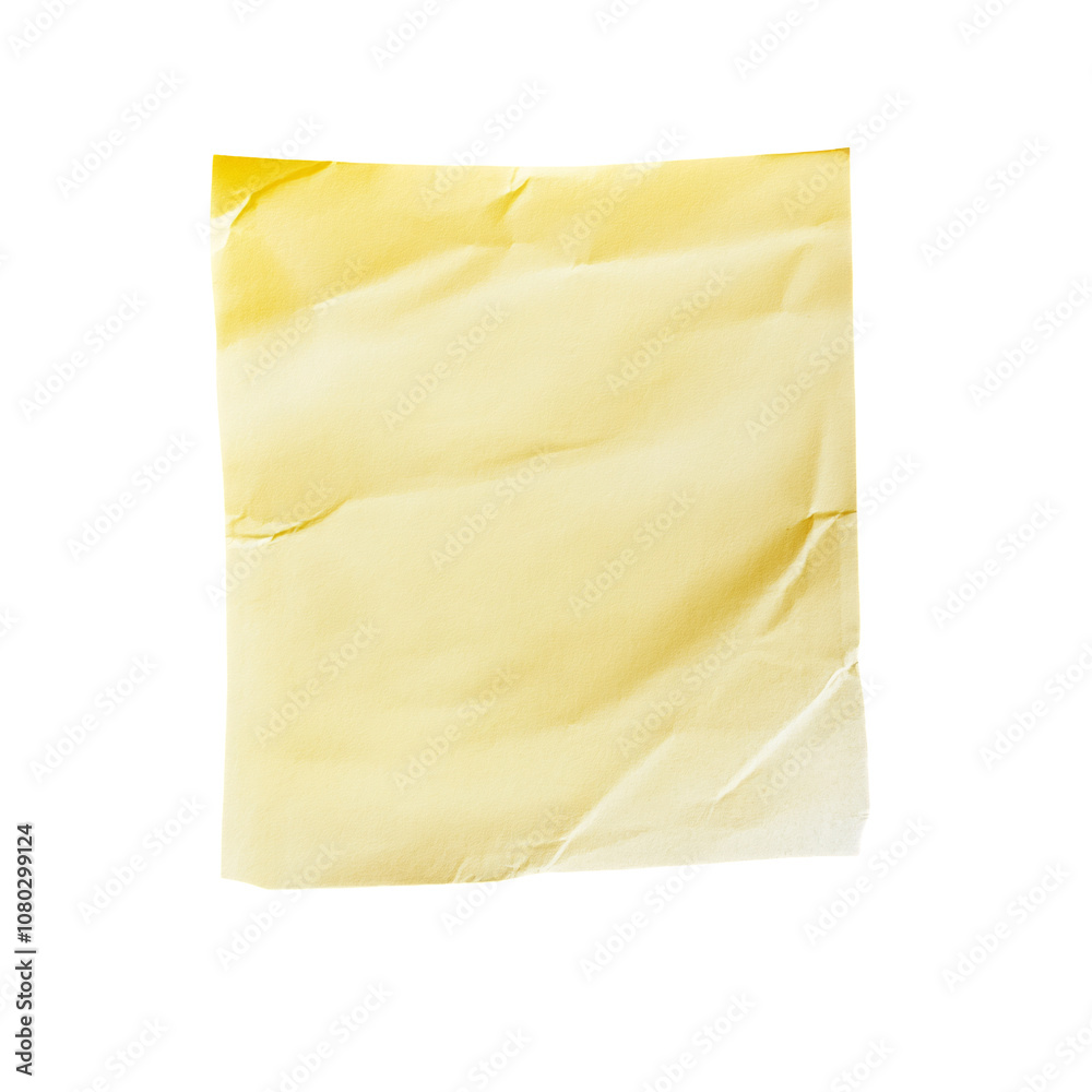 Blank yellow sticky note isolated on transparent background. Blank yellow sticky note isolated on transparent background.
