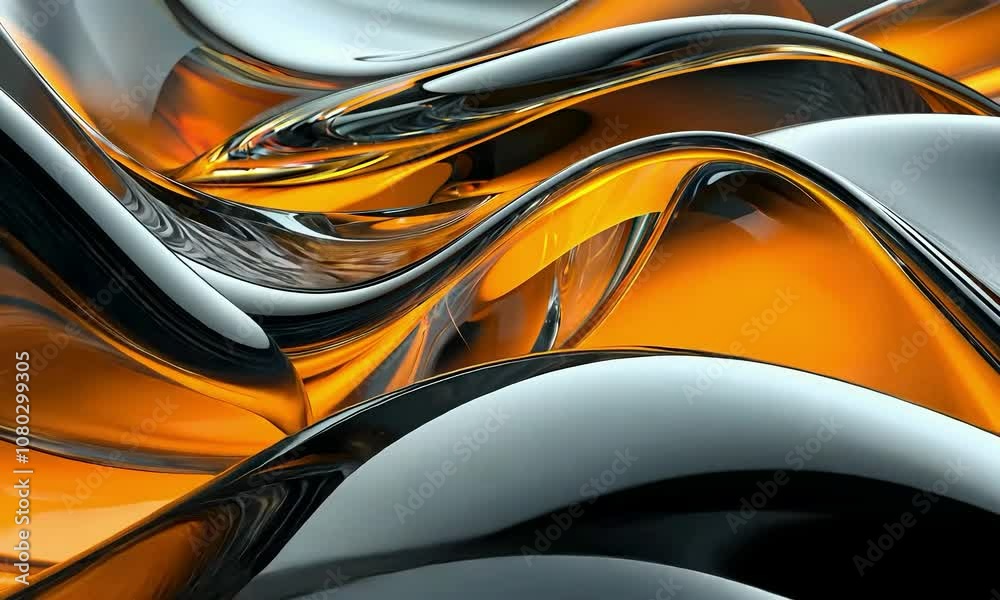 a colorful and abstract design in a glass casket, in the style of fluid blending forms, smooth surface, rendered in cinema4d, flowing draperies, orange and blue, focus stacking, sleek metallic finish a colorful and abstract design in a glass casket, in the style of fluid blending forms, smooth surface, rendered in cinema4d, flowing draperies, orange and blue, focus stacking, sleek metallic finish