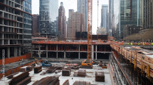 Construction Site in Downtown Manhattan, New York City photo