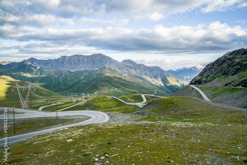 Stelvio Pass (Passo Del Stelvio) in the Italian Alps photo