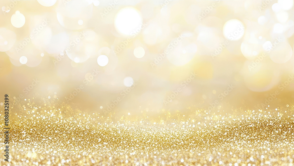 Abstract background with bokeh lights and golden glitter effect Abstract background with bokeh lights and golden glitter effect