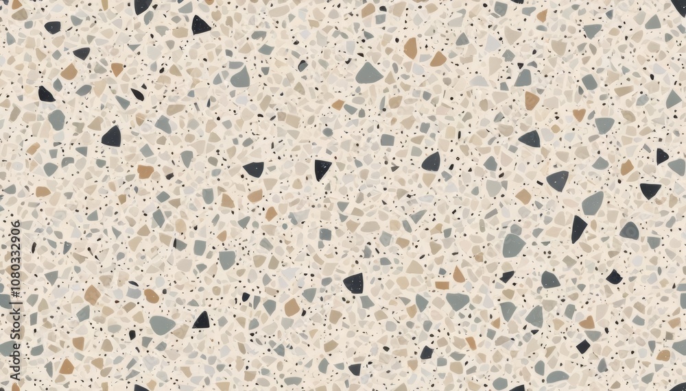 Terrazzo pattern background with natural stone fragments in earthy tones for design Terrazzo pattern background with natural stone fragments in earthy tones for design