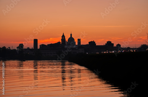 Medieval city of Mantova in Lombardy, Italy