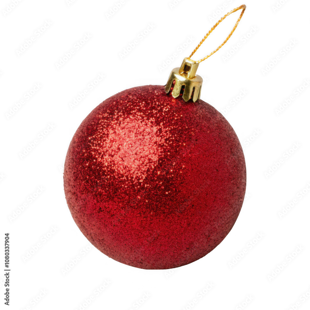 Red New Year ball, Christmas bauble on the transparent background, png Red New Year ball, Christmas bauble on the transparent background, png