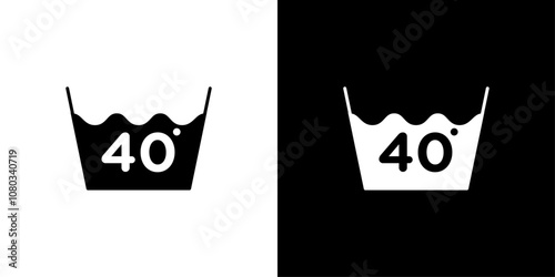 Clothing care icon Outline sign symbol set