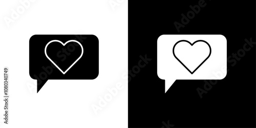 Comment icon Outline sign symbol set