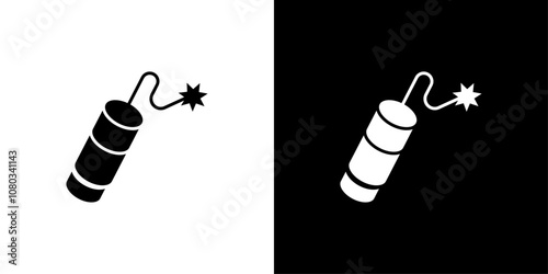 dynamite icon Outline sign symbol set