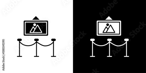 Exhibit icon Outline sign symbol set