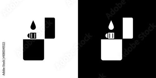 fire lighter icon Outline sign symbol set