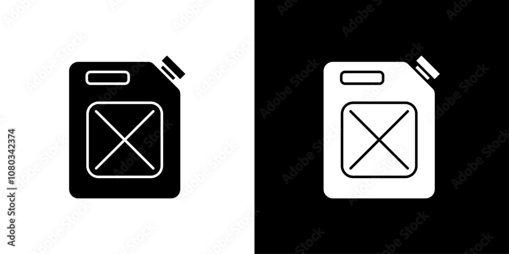 Jerrycan oil icon Outline sign symbol set Jerrycan oil icon Outline sign symbol set