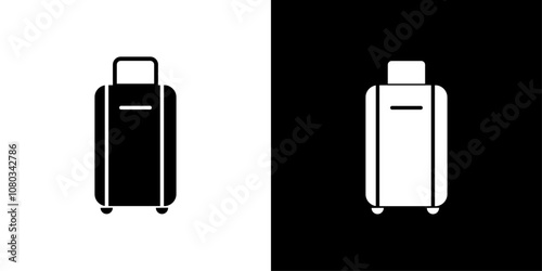 Luggage icon Outline sign symbol set