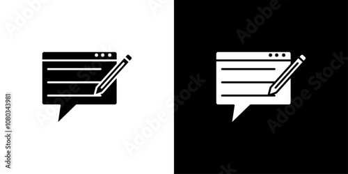 review icon Outline sign symbol set