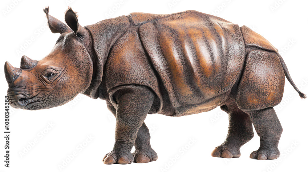 Fototapeta premium rhinoceros isolated on white background