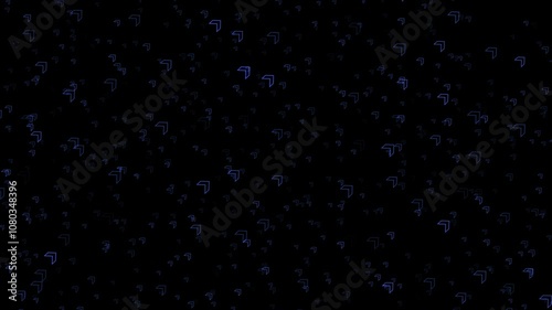 Abstract Background with Blue Corner Arrows on Black