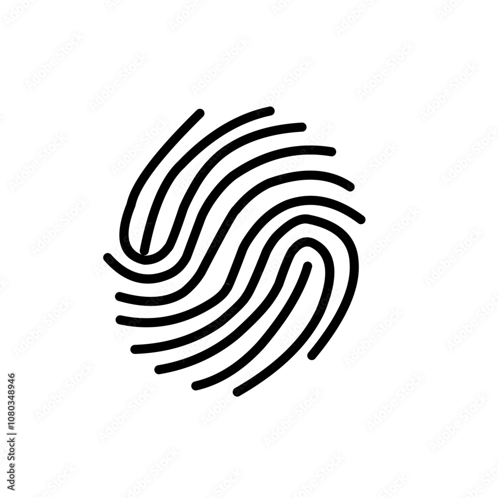 Fingerprint Line Icon Fingerprint Line Icon