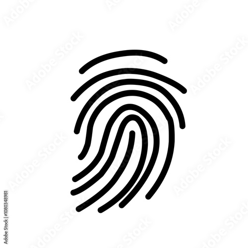 Fingerprint Line Icon