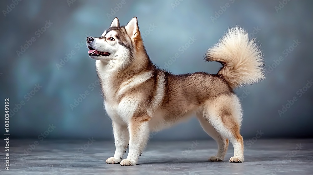 The Alaskan Malamute is a large and powerful dog known for its thick double coat, erect ears, and bushy tail The Alaskan Malamute is a large and powerful dog known for its thick double coat, erect ears, and bushy tail