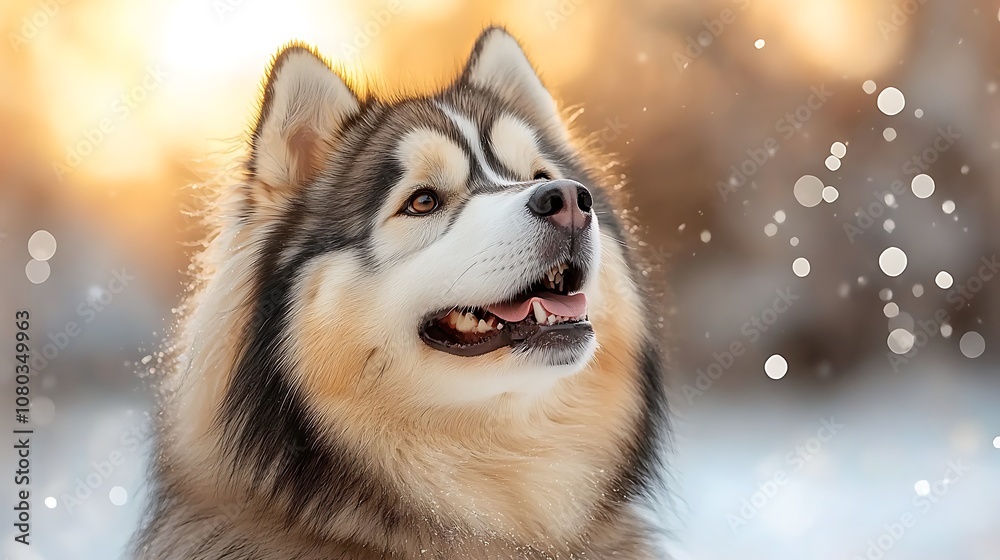 The Alaskan Malamute is a large and powerful dog known for its thick double coat, erect ears, and bushy tail The Alaskan Malamute is a large and powerful dog known for its thick double coat, erect ears, and bushy tail