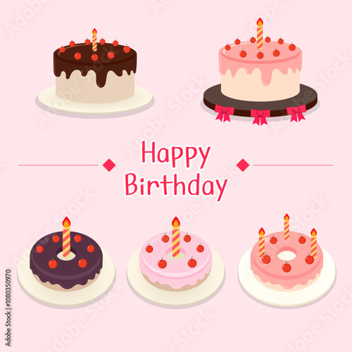 happy birthday to you, 생일 축하 케이크 일러스트 디자인