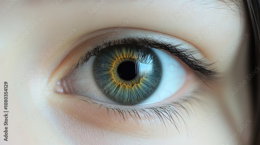 Close-Up of Blue-Green Human Eye	