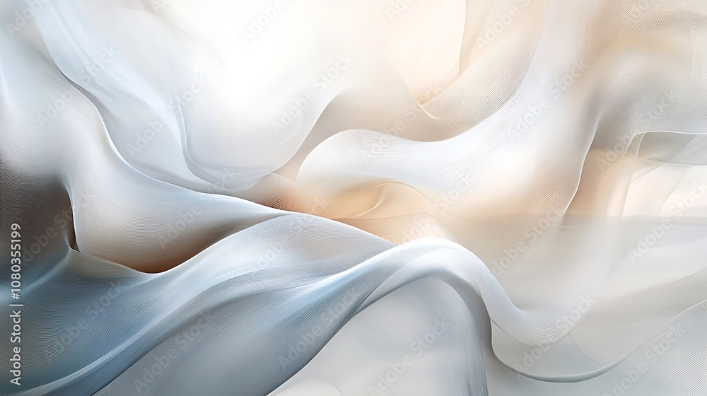 Obraz premium A soft, flowing abstract design with gentle curves and light tones.
