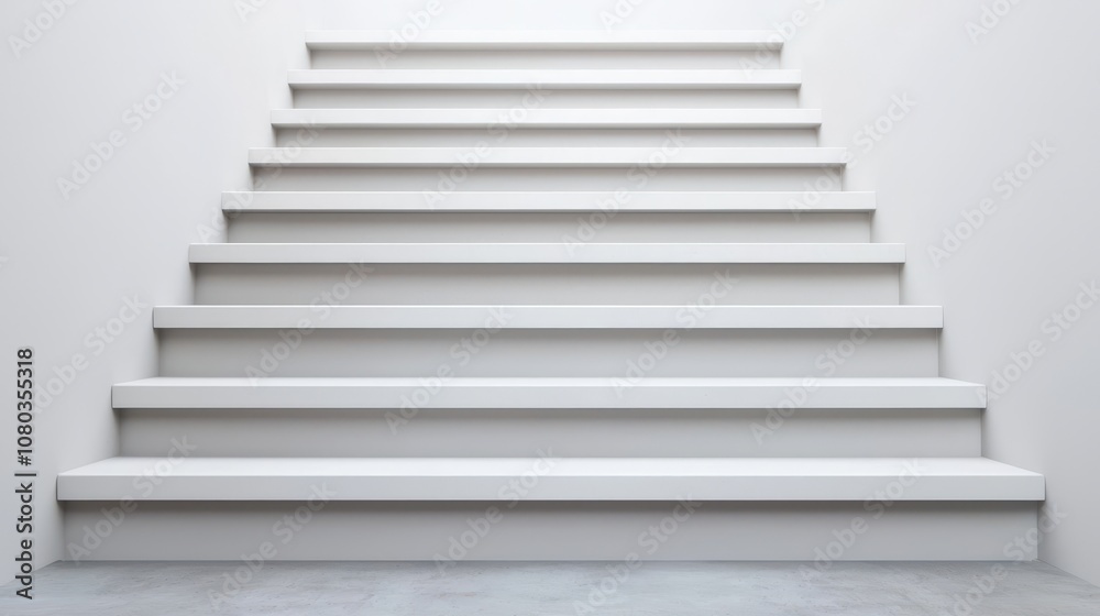 Modern Minimalist Staircase Design with Clean Lines and Light Colors in Contemporary Architecture for Open Spaces and Interior Aesthetics