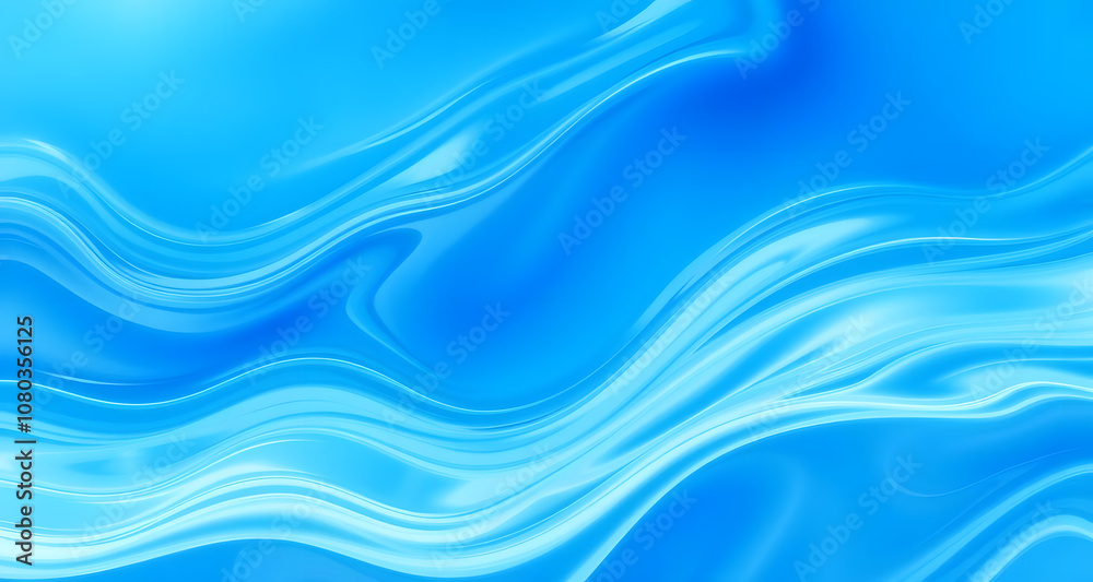 Fototapeta premium AI-generated beautiful abstract and minimalistic blue background, abstract blue wave background