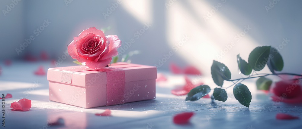 A gift with roses for wedding or valentines day A gift with roses for wedding or valentines day