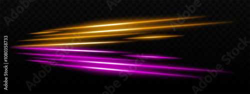 Vibrant red and purple light streaks on a dark background, ideal for dynamic sci-fi effects, speed, or motion design.