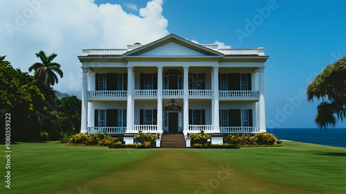 Historic Key West plantation with private coral reef and tropical gardens, restored Florida Keys estate photo