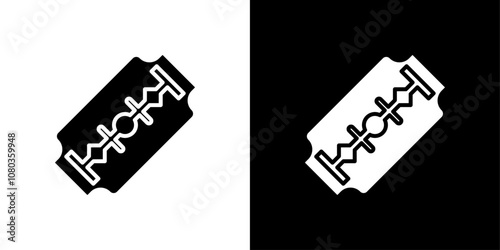 Blade razor icon linear logo isolated