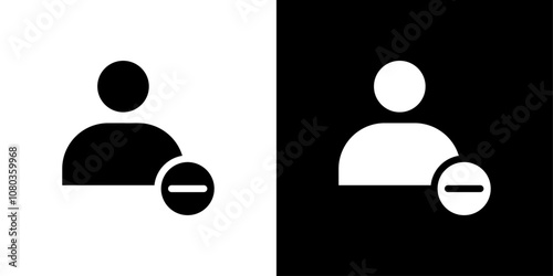 Block User Icon linear logo isolated