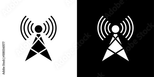 Broadcast Icon linear logo isolated