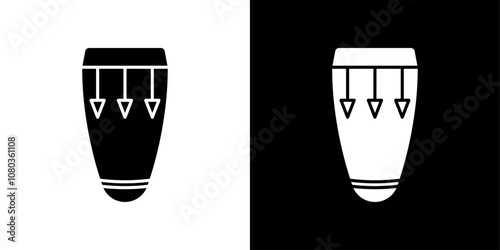 Conga drum icon linear logo isolated