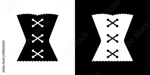 Corset icon linear logo isolated