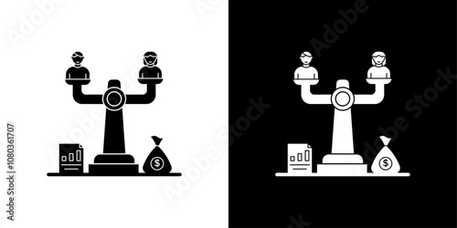 Debt holders icon linear logo isolated