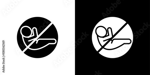 Embryo Child icon linear logo isolated