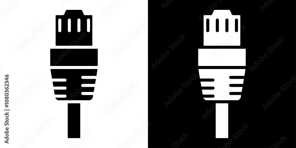 ethernet cable plug icon linear logo isolated ethernet cable plug icon linear logo isolated
