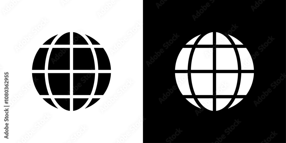 globe icon linear logo isolated globe icon linear logo isolated
