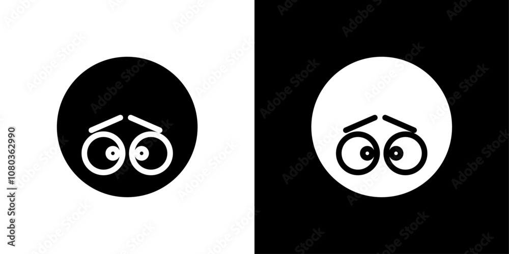 Guilty face emoji icon linear logo isolated Guilty face emoji icon linear logo isolated