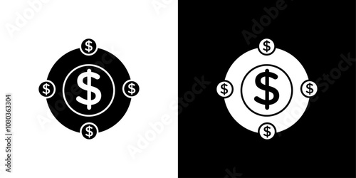 hedge fund icon linear logo isolated
